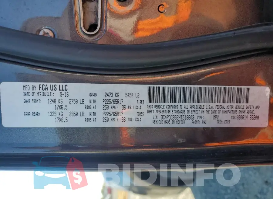 3C4PDCBG3HT518603 Photo# 13