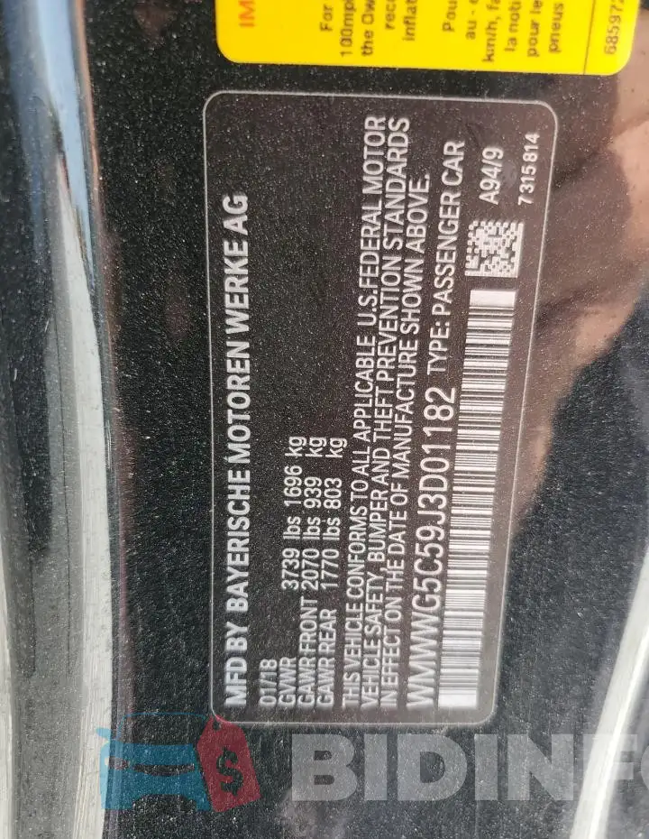 WMWWG5C59J3D01182 Photo# 13