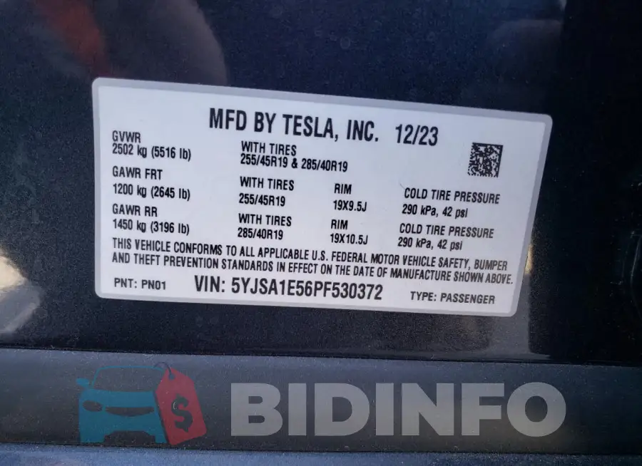 5YJSA1E56PF530372 Photo# 12