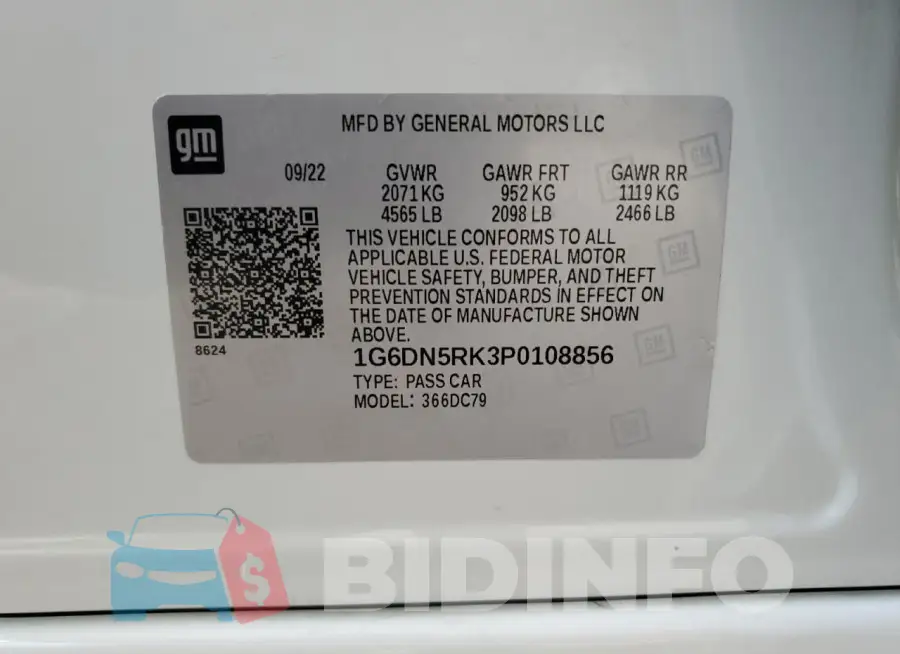 1G6DN5RK3P0108856 Photo# 13