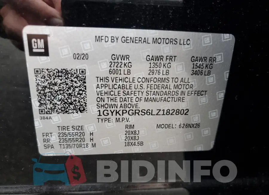 1GYKPGRS6LZ182802 Photo# 14