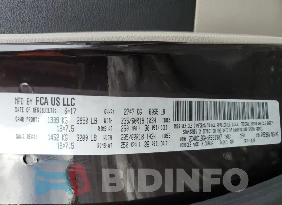 2C4RC1BG4HR831307 Photo# 13