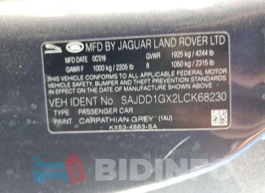 SAJDD1GX2LCK68230 Photo# 12