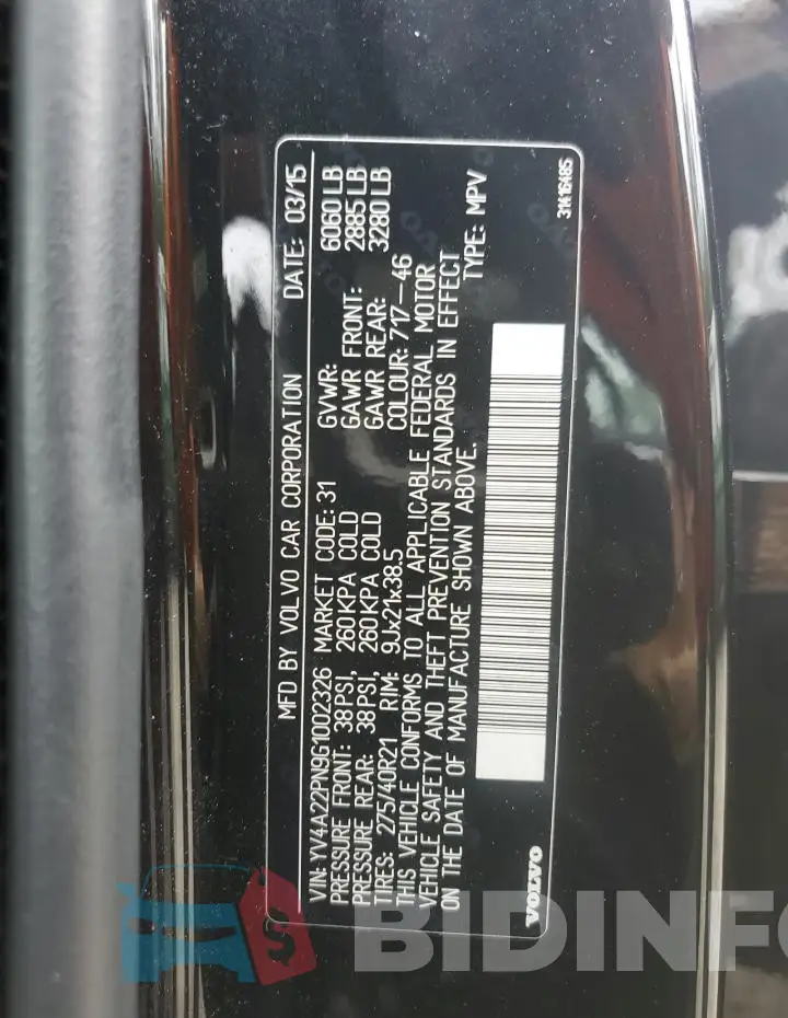 YV4A22PN9G1002326 Photo# 14