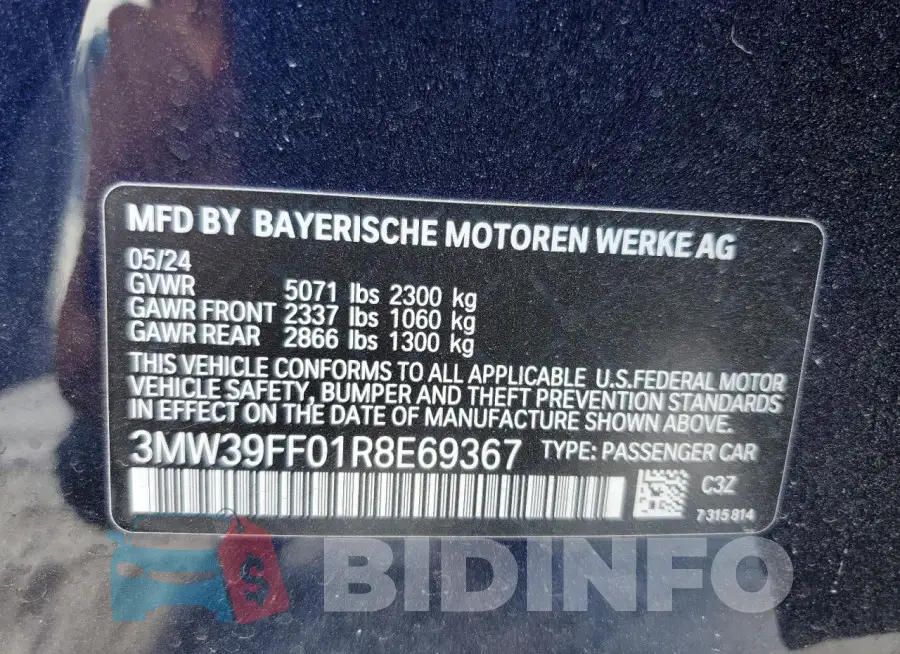 3MW39FF01R8E69367 Photo# 12