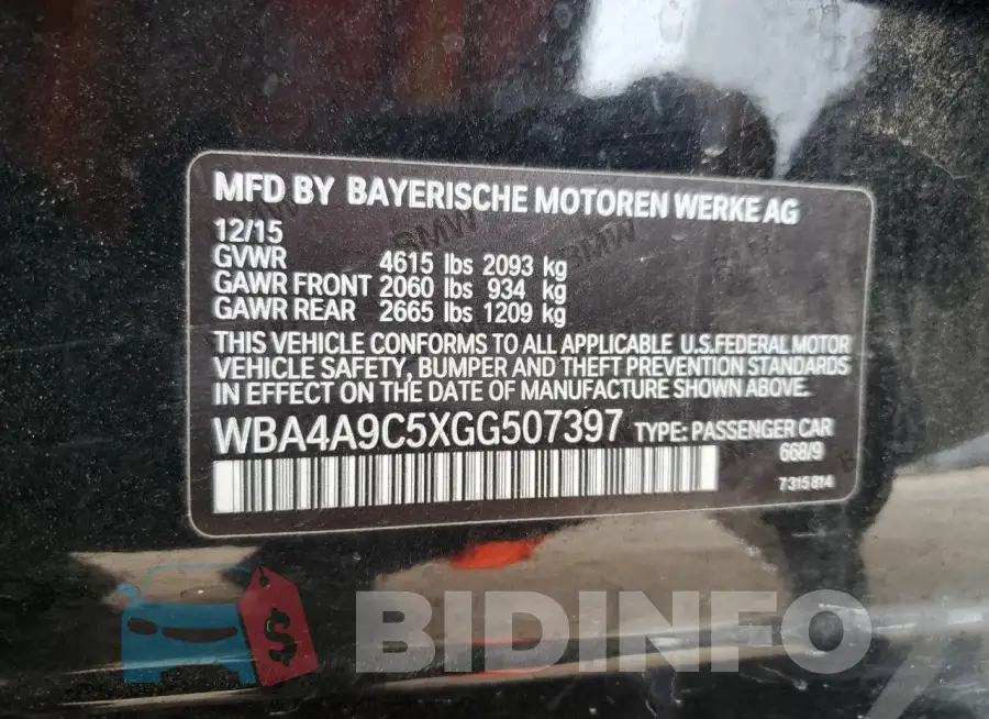 WBA4A9C5XGG507397 Photo# 12
