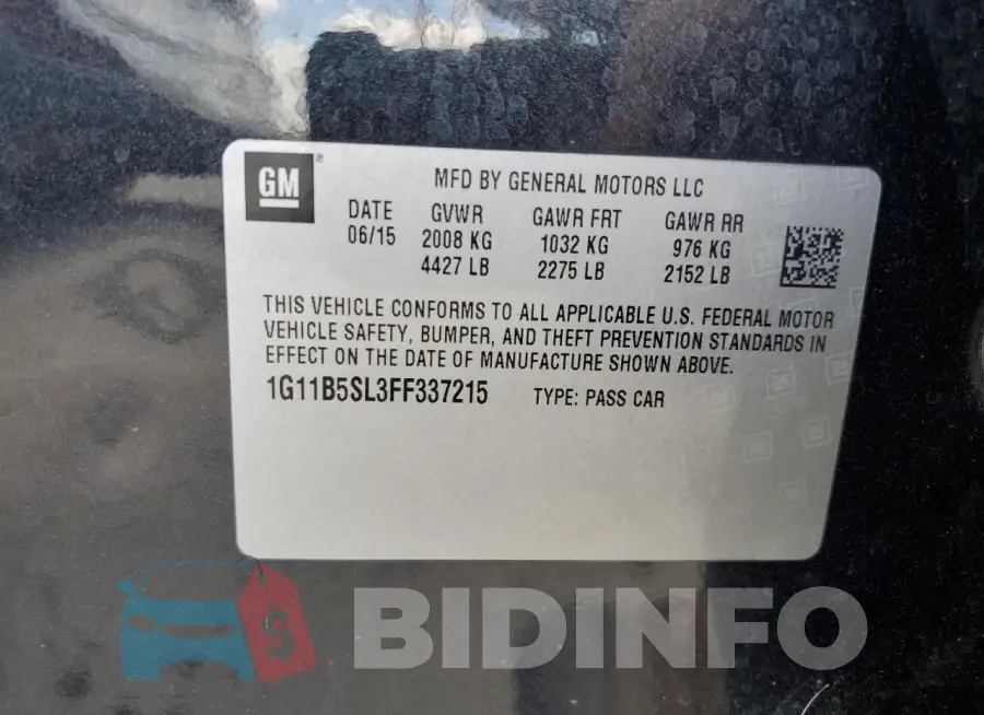 1G11B5SL3FF337215 Photo# 12