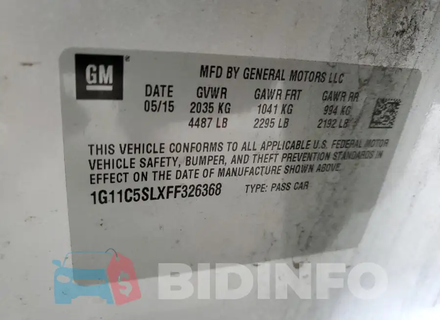 1G11C5SLXFF326368 Photo# 12