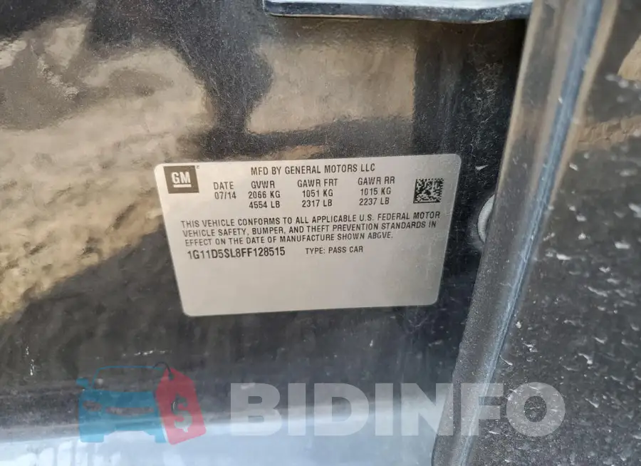 1G11D5SL8FF128515 Photo# 12