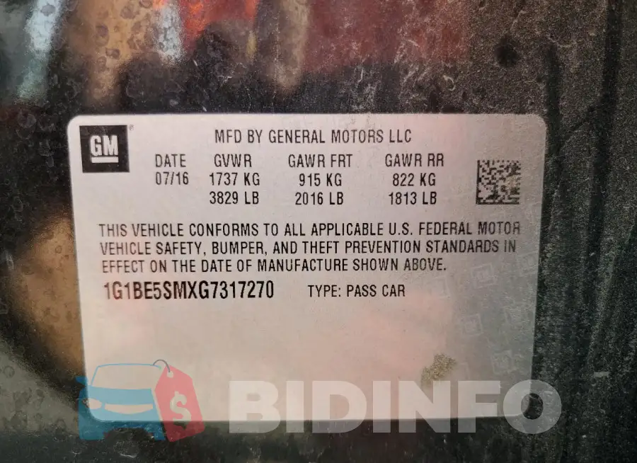 1G1BE5SMXG7317270 Photo# 12