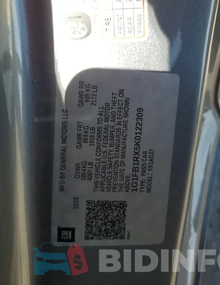 1G1FB1RX5K0122309 Photo# 13