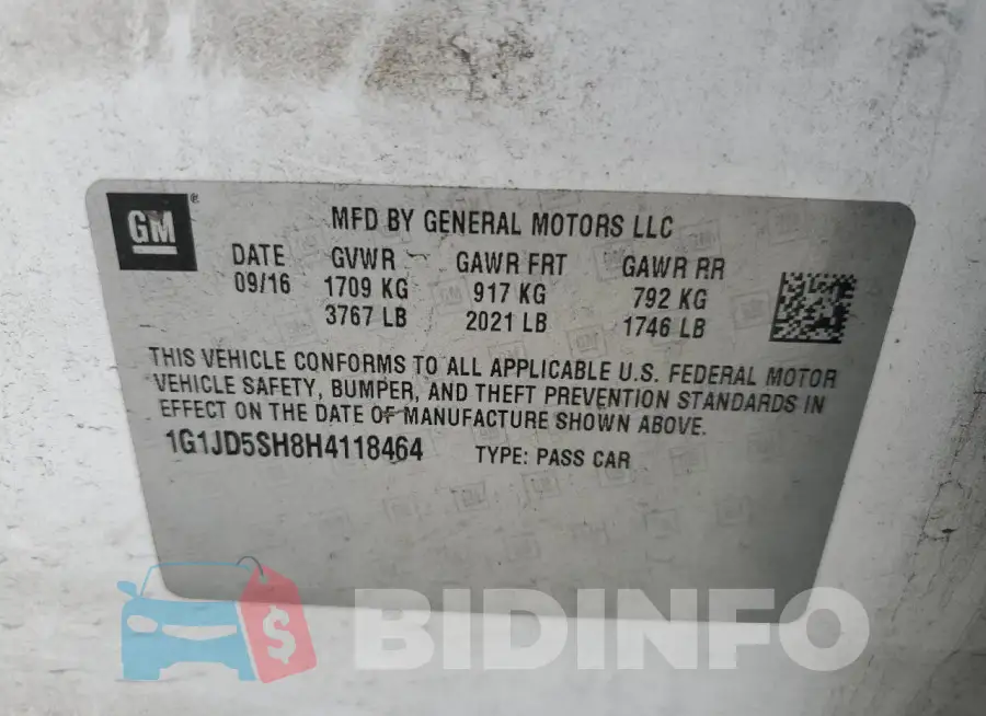 1G1JD5SH8H4118464 Photo# 12