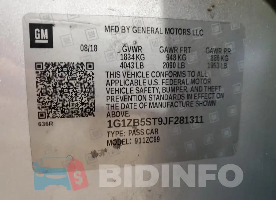1G1ZB5ST9JF281311 Photo# 12