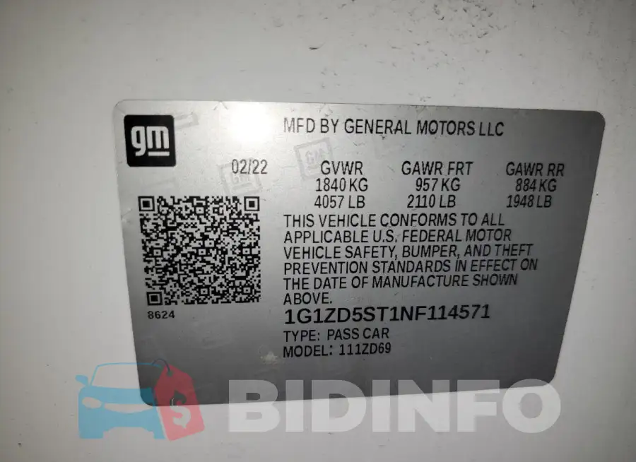 1G1ZD5ST1NF114571 Photo# 13