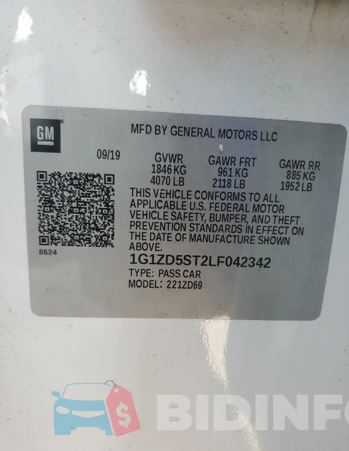 1G1ZD5ST2LF042342 Photo# 12