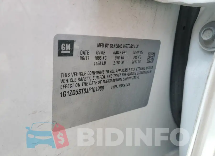 1G1ZD5ST3JF101900 Photo# 12