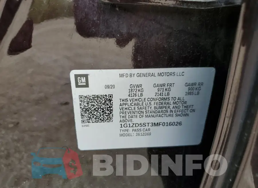 1G1ZD5ST3MF016026 Photo# 12