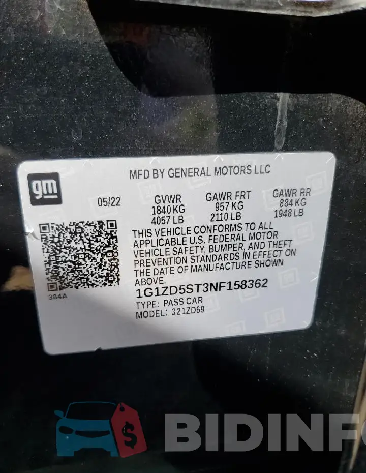 1G1ZD5ST3NF158362 Photo# 12