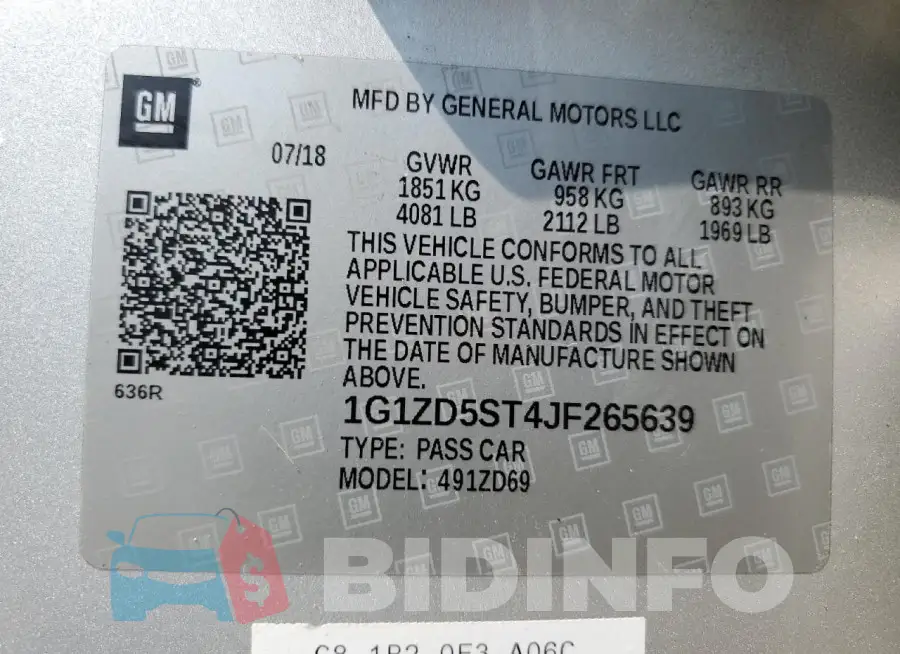 1G1ZD5ST4JF265639 Photo# 12