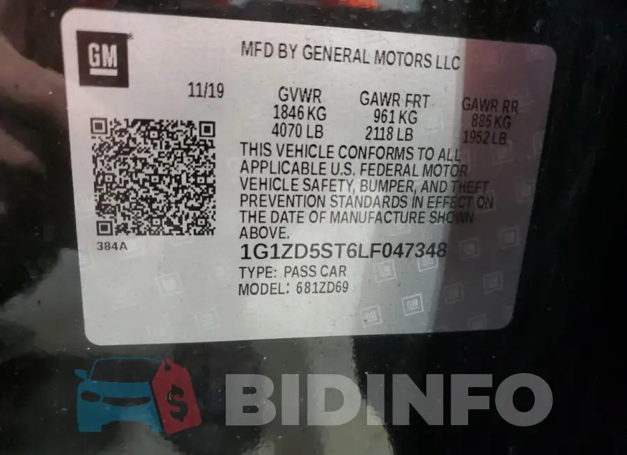 1G1ZD5ST6LF047348 Photo# 13
