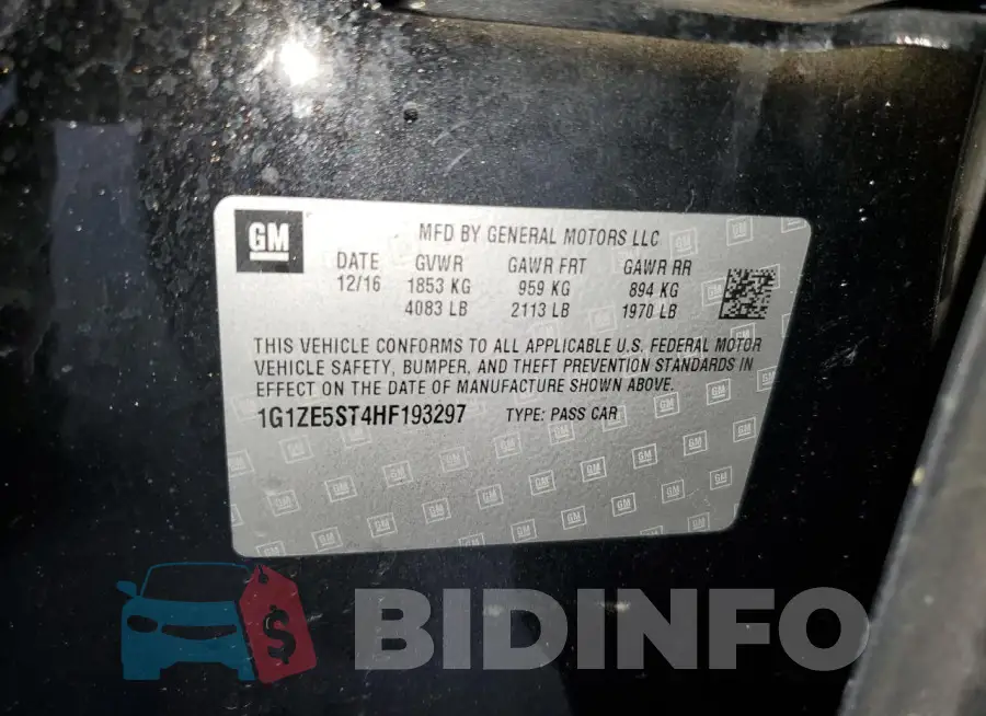 1G1ZE5ST4HF193297 Photo# 12