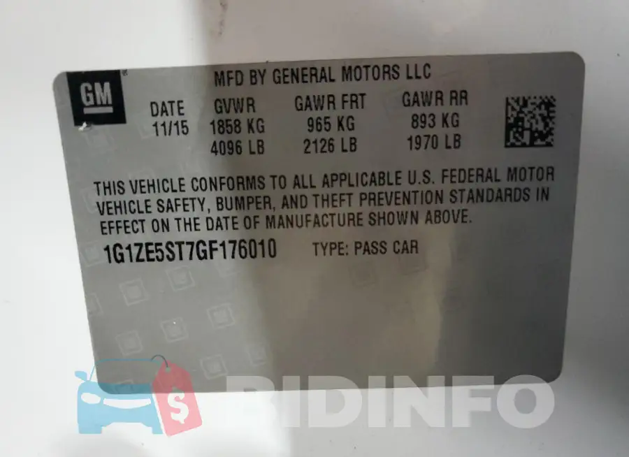1G1ZE5ST7GF176010 Photo# 12