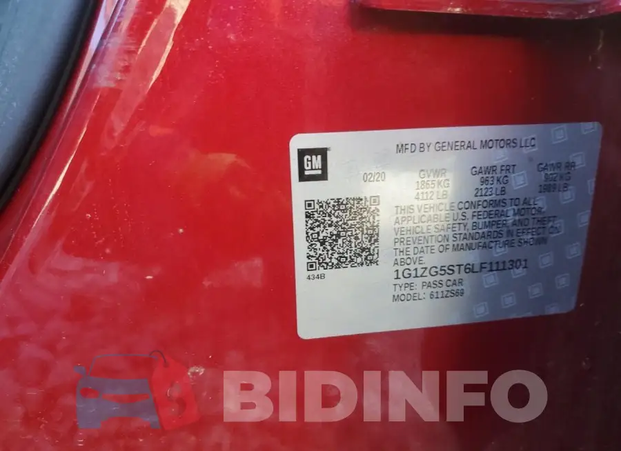 1G1ZG5ST6LF111301 Photo# 12