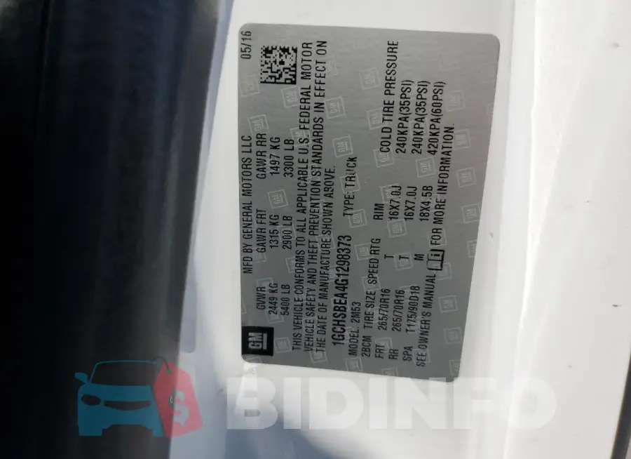 1GCHSBEA4G1298373 Photo# 12