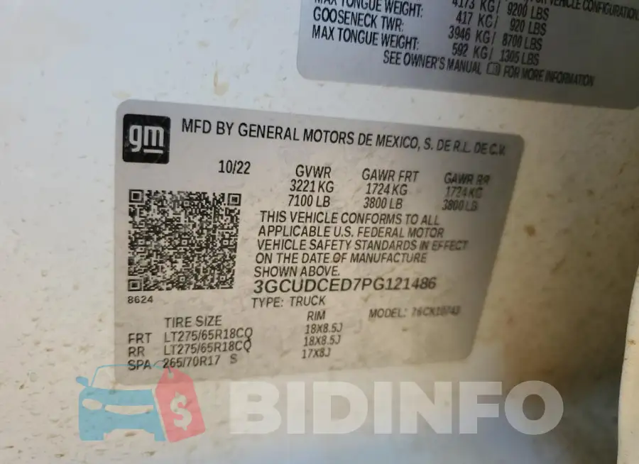 3GCUDCED7PG121486 Photo# 13