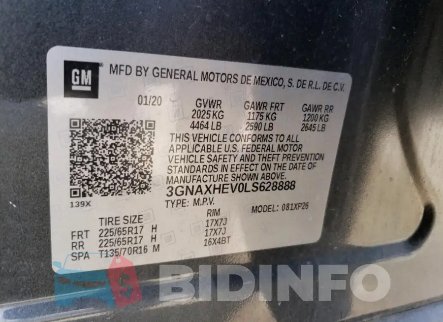 3GNAXHEV0LS628888 Photo# 13