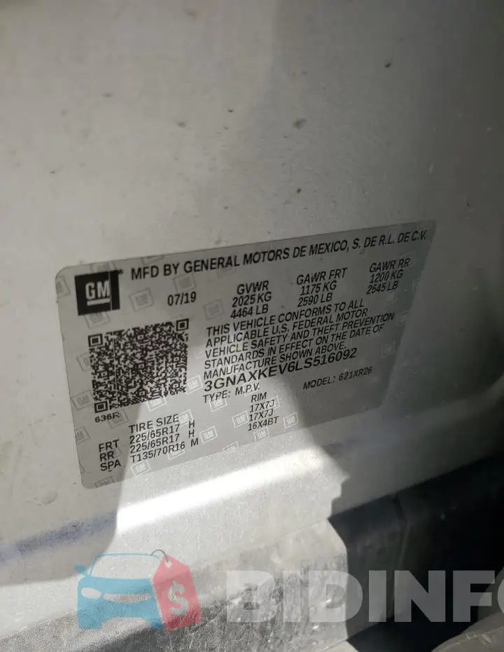 3GNAXKEV6LS516092 Photo# 13