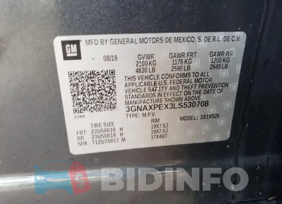 3GNAXPEX3LS530708 Photo# 14
