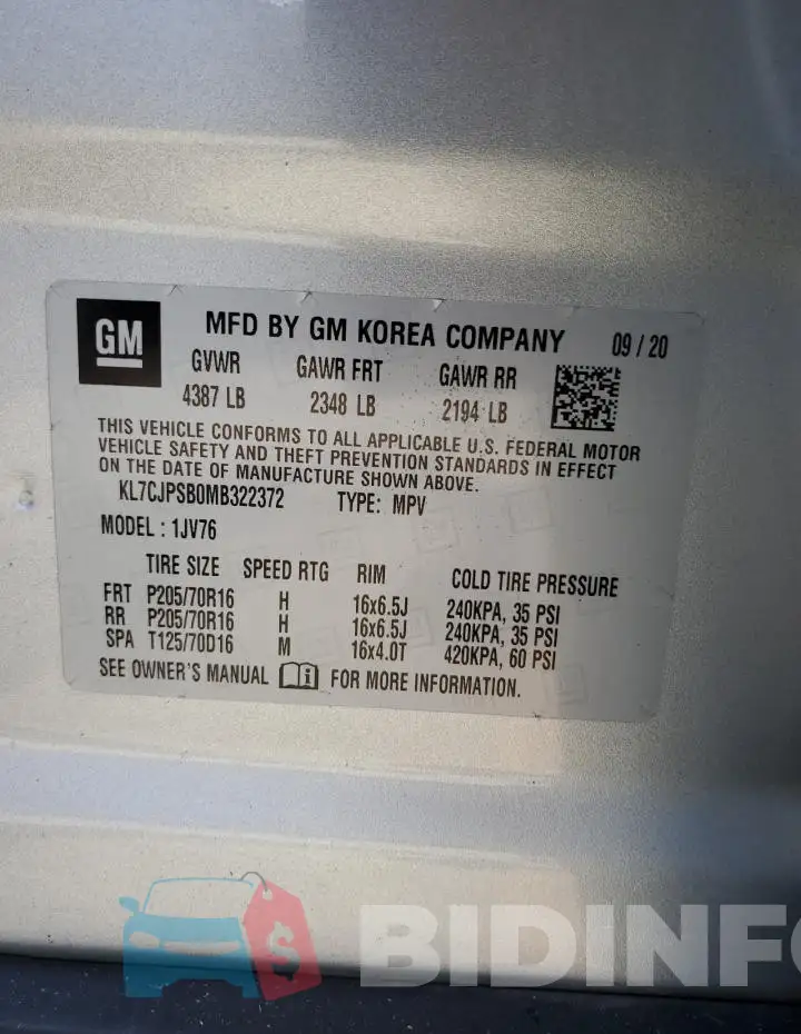 KL7CJPSB0MB322372 Photo# 12