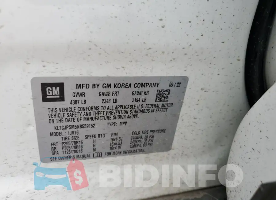 KL7CJPSM5NB559152 Photo# 12