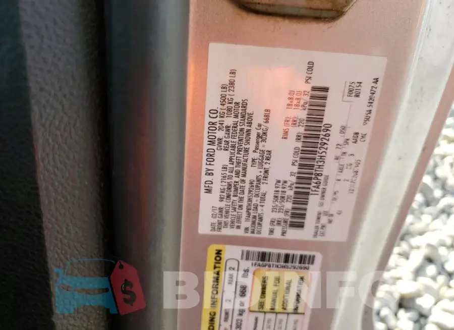 1FA6P8TH3H5292690 Photo# 12