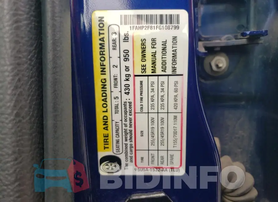 1FAHP2F81FG108799 Photo# 12