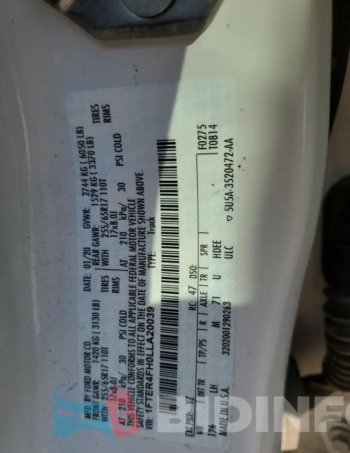 1FTER4FH0LLA20039 Photo# 13