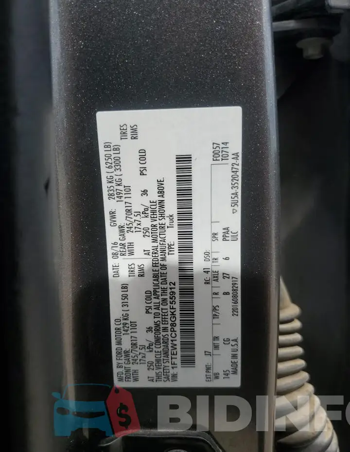 1FTEW1CP8GKF55912 Photo# 12