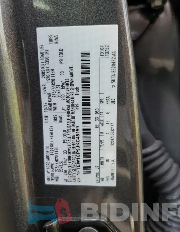 1FTEW1CP9JKC45159 Photo# 12