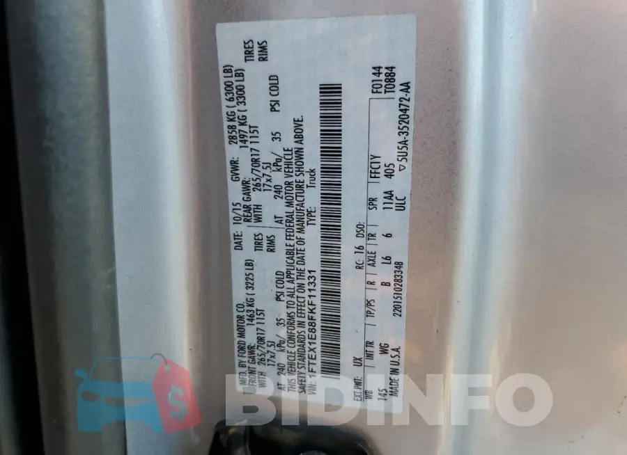 1FTEX1E88FKF11331 Photo# 13