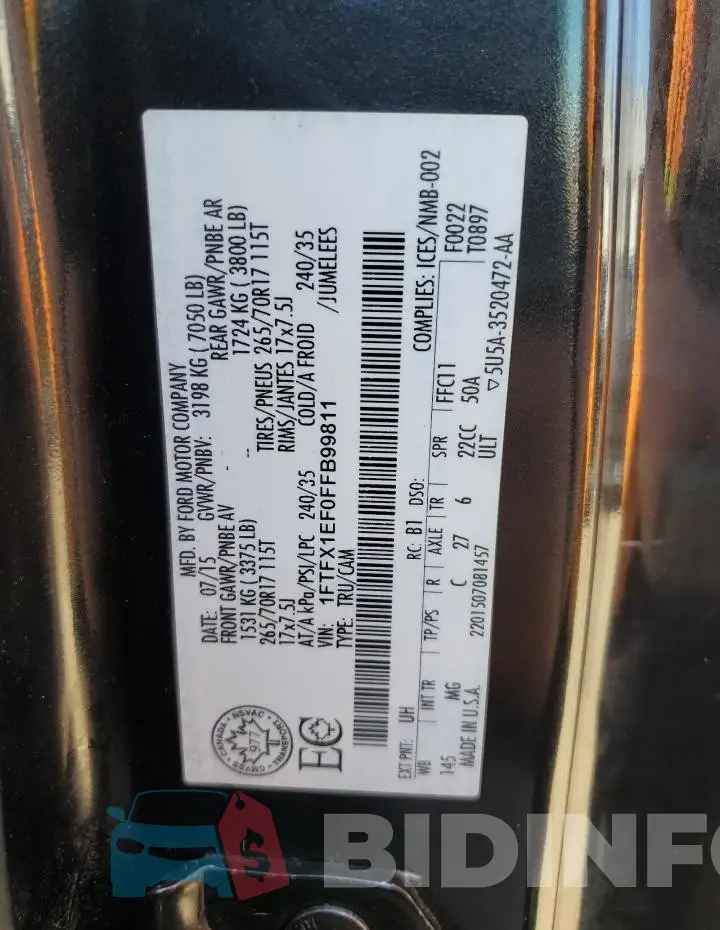 1FTFX1EF0FFB99811 Photo# 13