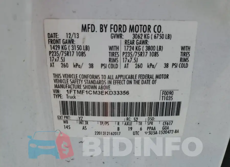 1FTMF1CM3EKD33356 Photo# 12