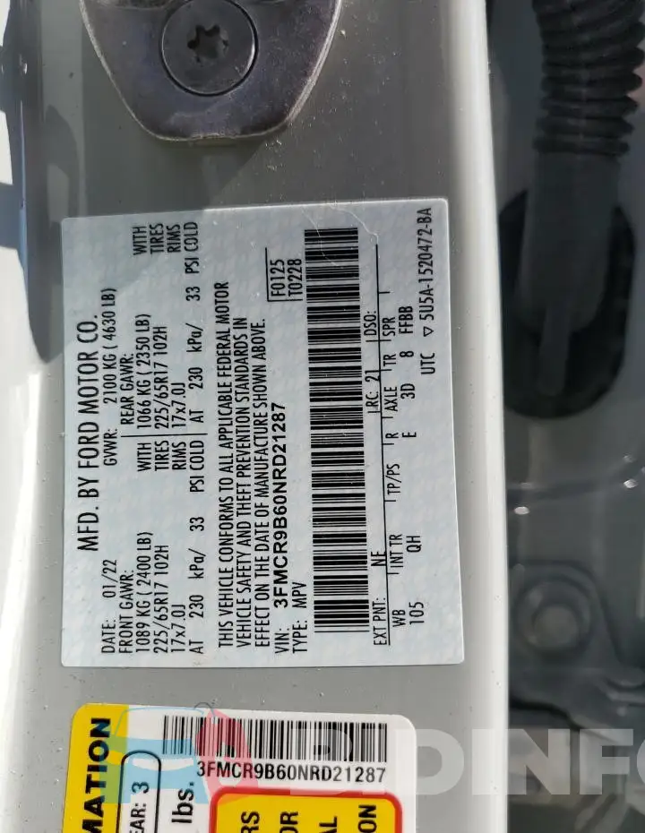 3FMCR9B60NRD21287 Photo# 13