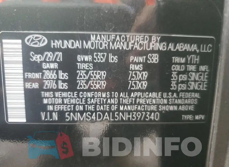 5NMS4DAL5NH397340 Photo# 12