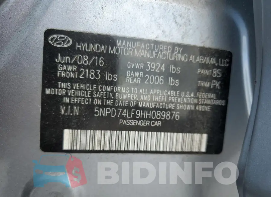 5NPD74LF9HH089876 Photo# 12