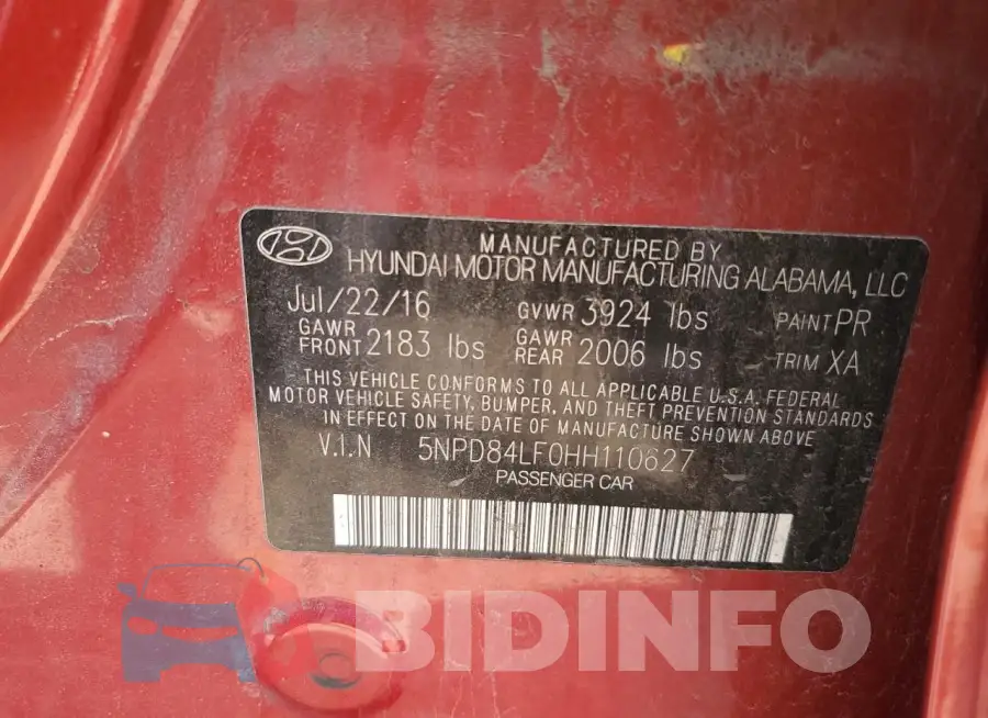 5NPD84LF0HH110627 Photo# 12