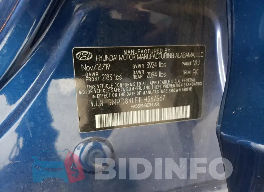5NPD84LF1LH567567 Photo# 12