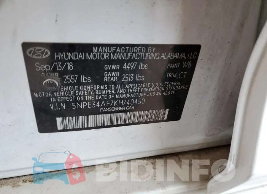 5NPE34AF7KH740450 Photo# 12