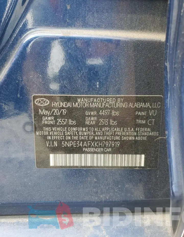 5NPE34AFXKH797919 Photo# 12