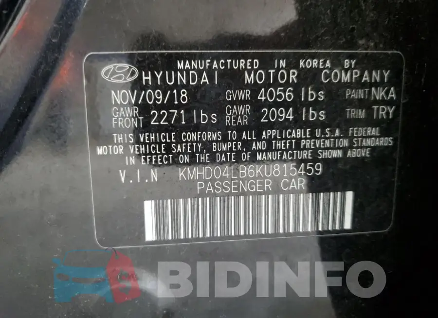 KMHD04LB6KU815459 Photo# 12
